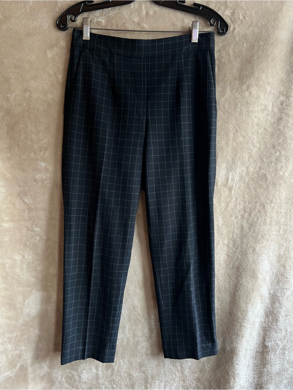 Aritzia Babaton Atelier Windowpane Cropped Dress Pants Size 4 Career Office